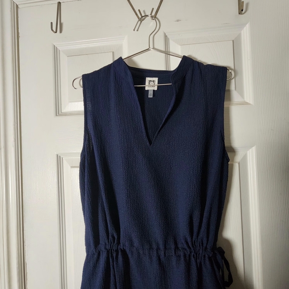 Navy Blue Sleeveless Dress - Picture 2 of 3